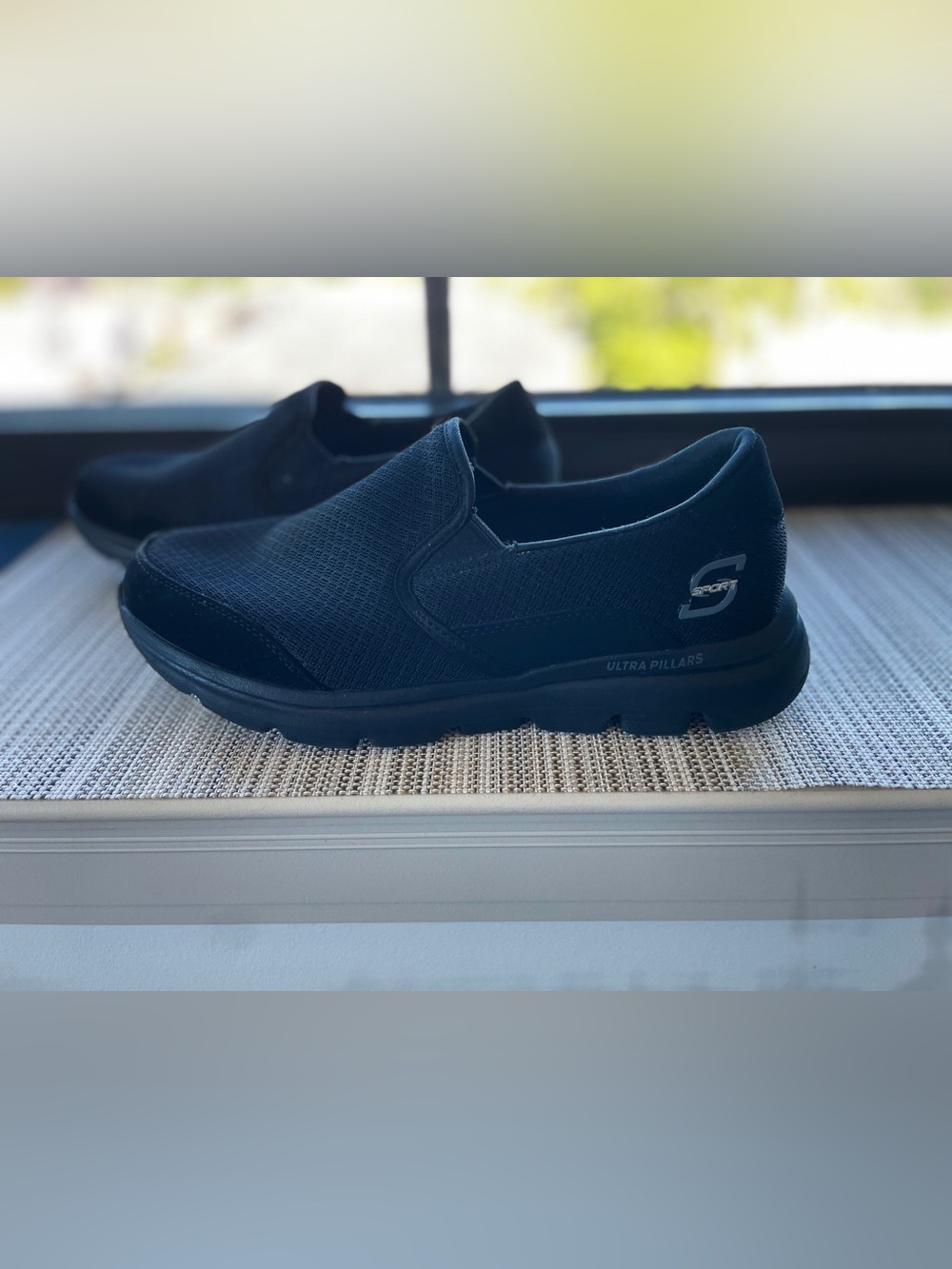 Black Athletic Shoe Soles - Grip Tread